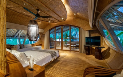Spectacular bamboo villas, this is the Cocoon Deluxe room.