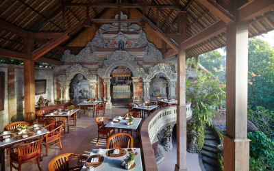 Mostly local Balinese food is served in the resort's restaurant.