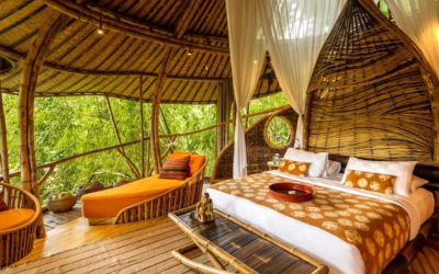 Each room at Bambu Indah is unique, making use of natural materials only.