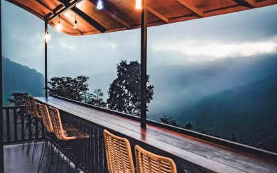 Munduk is a bit colder than most of Bali due to its elevation. The restaurant offers spectacular views.