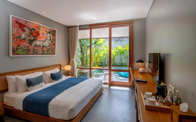 Modern and clean rooms with a coffee machine.