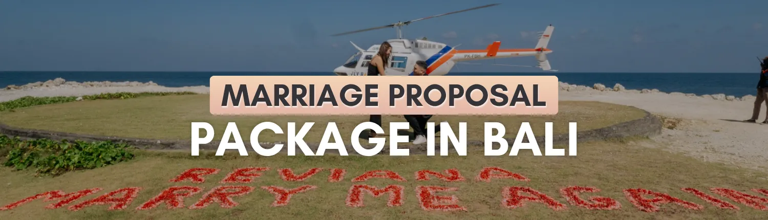 The Sky High Way to Propose: Helicopter & Sand Letters at Bali